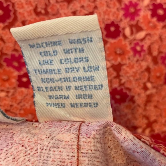 Cherokee Spring Collection Vintage Cotton Floral Pencil Skirt Size 12 - Picture 11 of 11